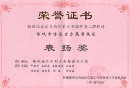 喀浪古尔渠道表扬奖